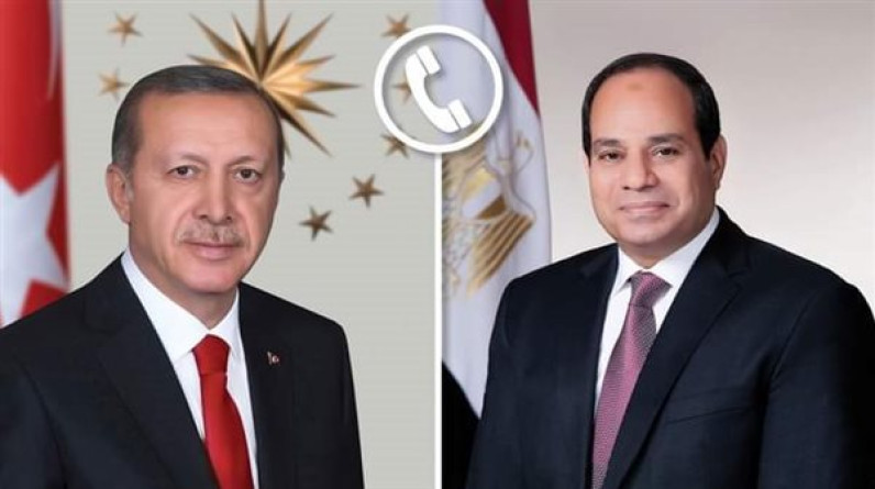 الرئيس أردوغان  والسيسي يبحثان  أوضاع الحرب على غزة